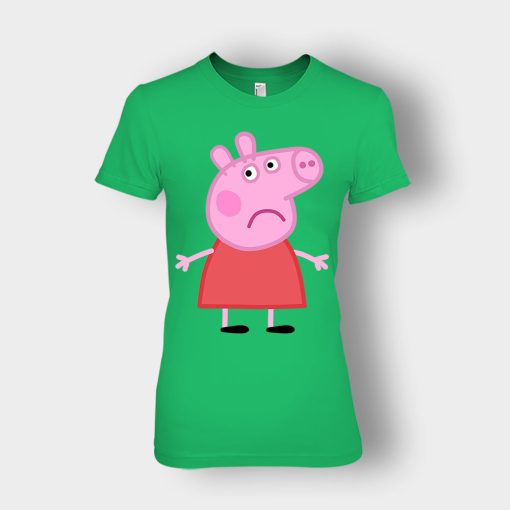 Sad-Peppa-Pig-Ladies-T-Shirt-Irish-Green