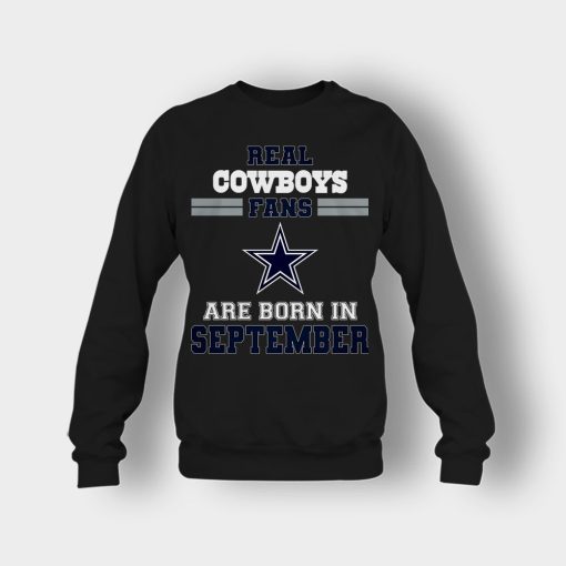 September-Birthday-Dallas-Cowboys-Fan-Crewneck-Sweatshirt-Black