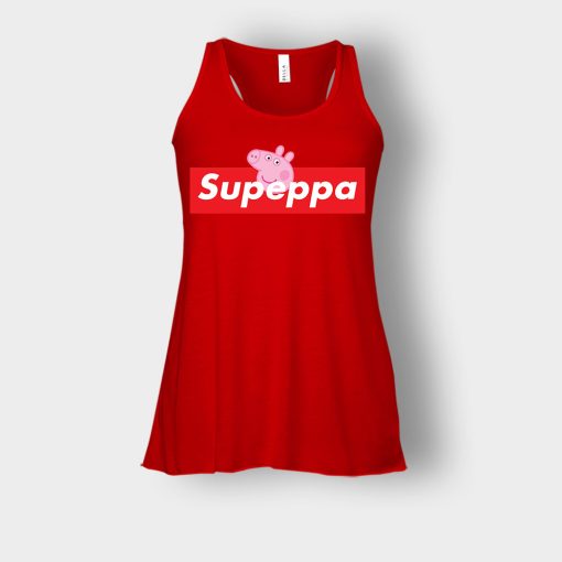 Supreme-Peppa-Pig-Supeppa-Bella-Womens-Flowy-Tank-Red