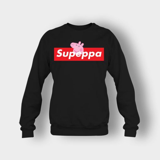 Supreme-Peppa-Pig-Supeppa-Crewneck-Sweatshirt-Black
