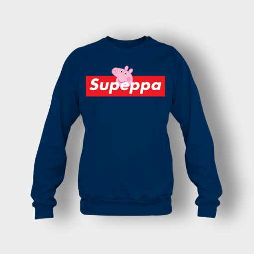 Supreme-Peppa-Pig-Supeppa-Crewneck-Sweatshirt-Navy