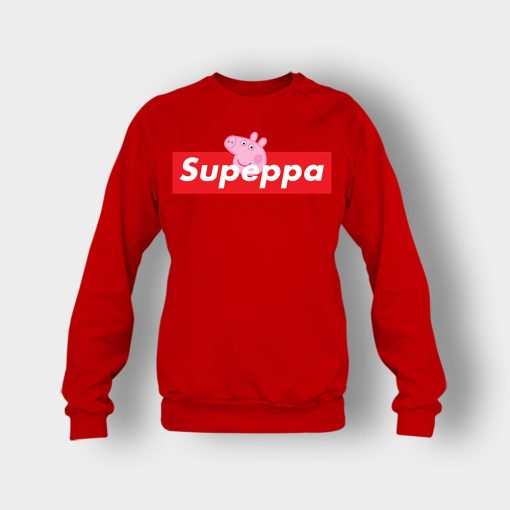 Supreme-Peppa-Pig-Supeppa-Crewneck-Sweatshirt-Red