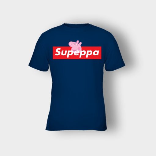Supreme-Peppa-Pig-Supeppa-Kids-T-Shirt-Navy
