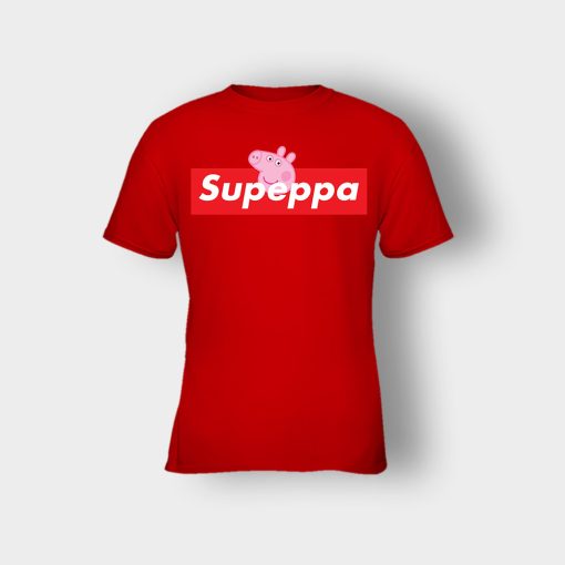 Supreme-Peppa-Pig-Supeppa-Kids-T-Shirt-Red
