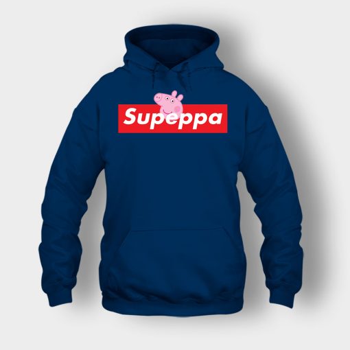Supreme-Peppa-Pig-Supeppa-Unisex-Hoodie-Navy