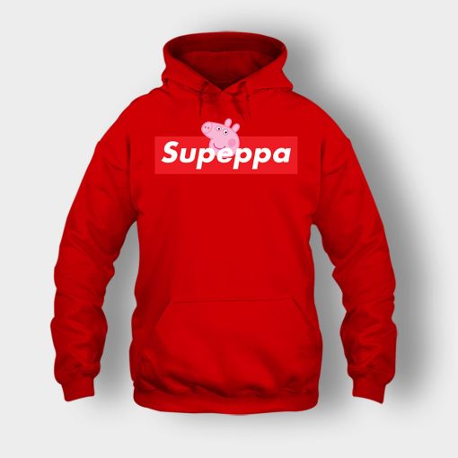 Supreme-Peppa-Pig-Supeppa-Unisex-Hoodie-Red