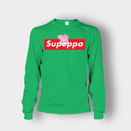 Supreme-Peppa-Pig-Supeppa-Unisex-Long-Sleeve-Irish-Green
