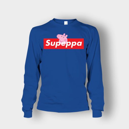 Supreme-Peppa-Pig-Supeppa-Unisex-Long-Sleeve-Royal