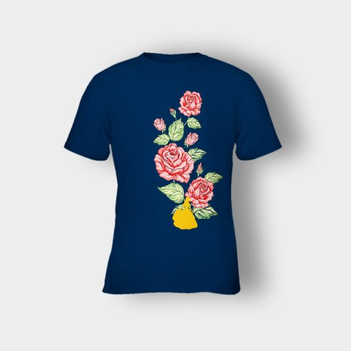Tangled-Flower-Disney-Kids-T-Shirt-Navy