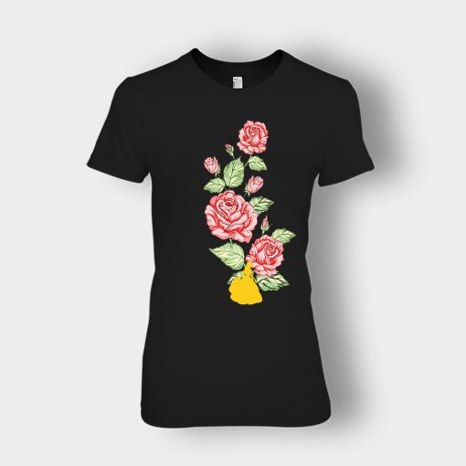 Tangled-Flower-Disney-Ladies-T-Shirt-Black