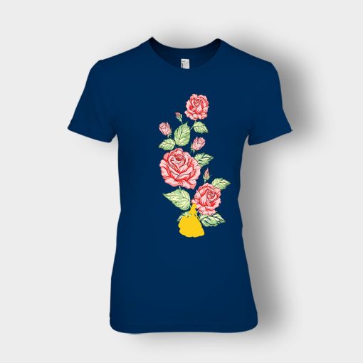 Tangled-Flower-Disney-Ladies-T-Shirt-Navy
