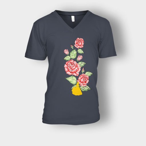 Tangled-Flower-Disney-Unisex-V-Neck-T-Shirt-Dark-Heather