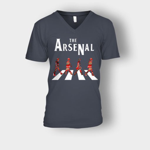 The-Arsenal-The-Beatles-Abbey-Road-Unisex-V-Neck-T-Shirt-Dark-Heather