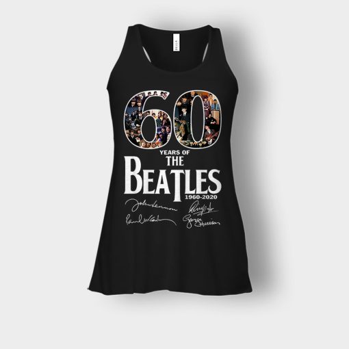 The-Beatles-60th-Anniversary-1960-2020-Signature-Bella-Womens-Flowy-Tank-Black