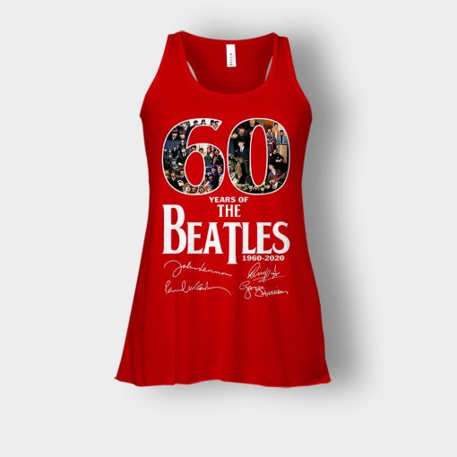 The-Beatles-60th-Anniversary-1960-2020-Signature-Bella-Womens-Flowy-Tank-Red