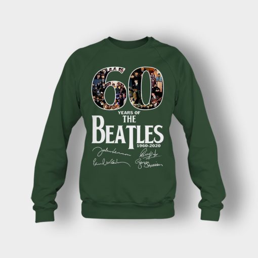 The-Beatles-60th-Anniversary-1960-2020-Signature-Crewneck-Sweatshirt-Forest