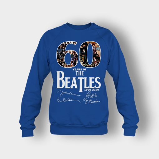 The-Beatles-60th-Anniversary-1960-2020-Signature-Crewneck-Sweatshirt-Royal
