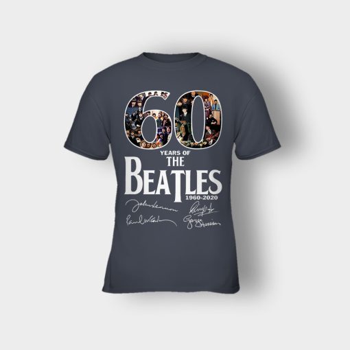 The-Beatles-60th-Anniversary-1960-2020-Signature-Kids-T-Shirt-Dark-Heather