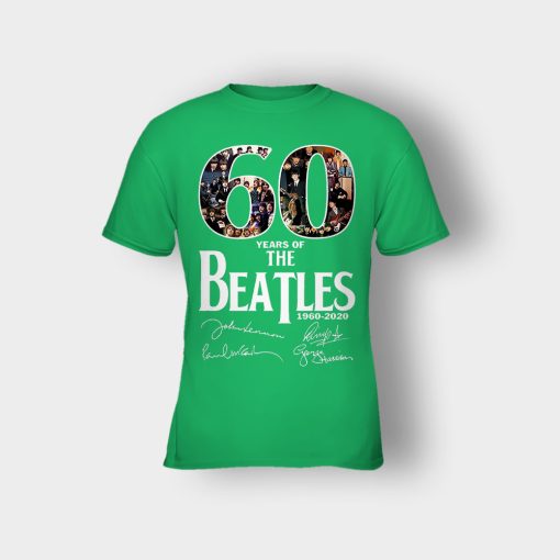The-Beatles-60th-Anniversary-1960-2020-Signature-Kids-T-Shirt-Irish-Green