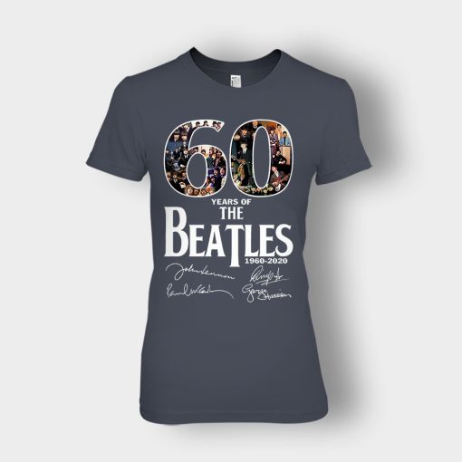 The-Beatles-60th-Anniversary-1960-2020-Signature-Ladies-T-Shirt-Dark-Heather