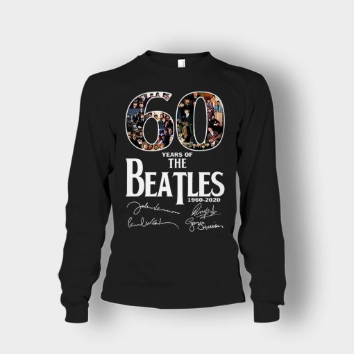 The-Beatles-60th-Anniversary-1960-2020-Signature-Unisex-Long-Sleeve-Black