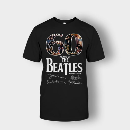 The-Beatles-60th-Anniversary-1960-2020-Signature-Unisex-T-Shirt-Black