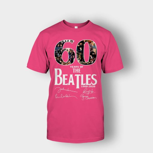 The-Beatles-60th-Anniversary-1960-2020-Signature-Unisex-T-Shirt-Heliconia