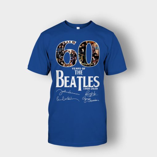 The-Beatles-60th-Anniversary-1960-2020-Signature-Unisex-T-Shirt-Royal