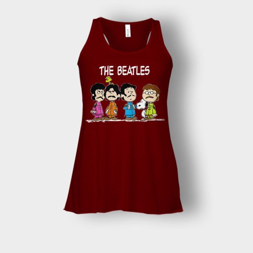 The-Beatles-And-Snoopy-Bella-Womens-Flowy-Tank-Maroon