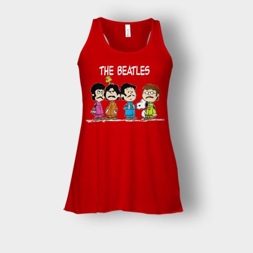The-Beatles-And-Snoopy-Bella-Womens-Flowy-Tank-Red