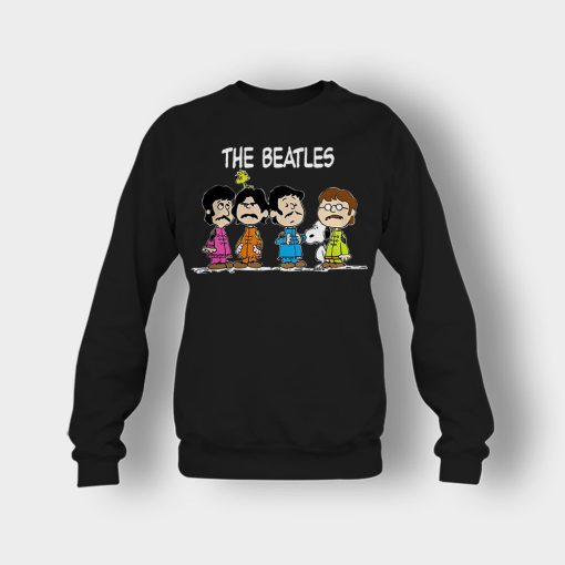 The-Beatles-And-Snoopy-Crewneck-Sweatshirt-Black
