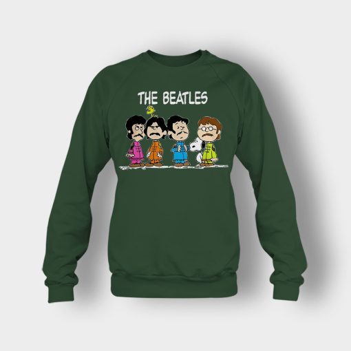 The-Beatles-And-Snoopy-Crewneck-Sweatshirt-Forest