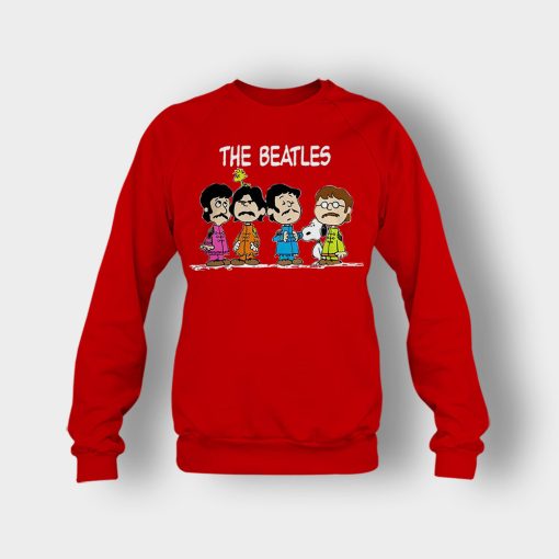 The-Beatles-And-Snoopy-Crewneck-Sweatshirt-Red