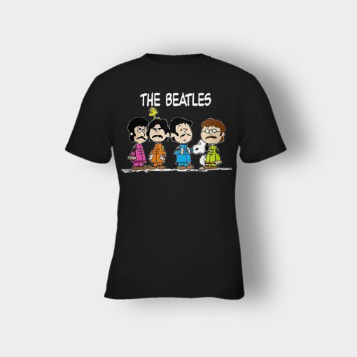 The-Beatles-And-Snoopy-Kids-T-Shirt-Black