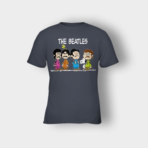The-Beatles-And-Snoopy-Kids-T-Shirt-Dark-Heather