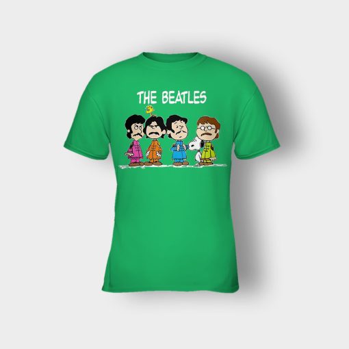 The-Beatles-And-Snoopy-Kids-T-Shirt-Irish-Green