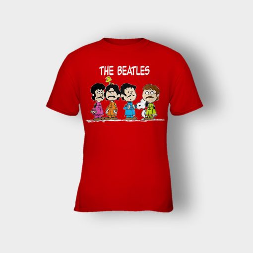 The-Beatles-And-Snoopy-Kids-T-Shirt-Red