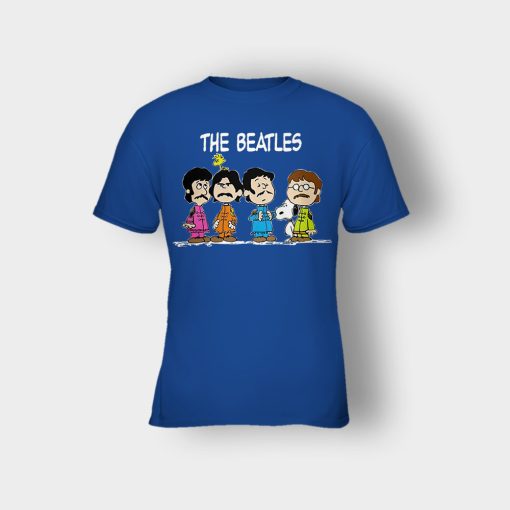 The-Beatles-And-Snoopy-Kids-T-Shirt-Royal