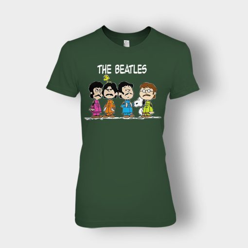 The-Beatles-And-Snoopy-Ladies-T-Shirt-Forest