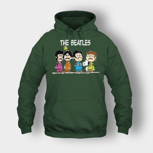 The-Beatles-And-Snoopy-Unisex-Hoodie-Forest