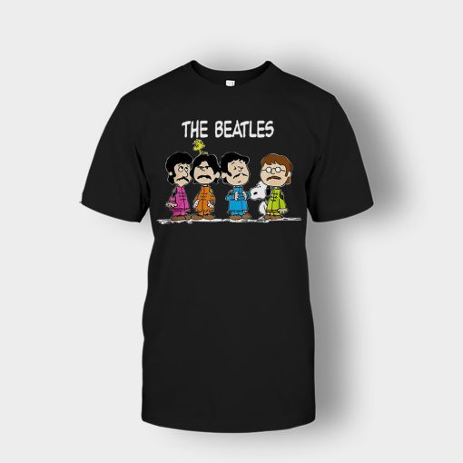 The-Beatles-And-Snoopy-Unisex-T-Shirt-Black