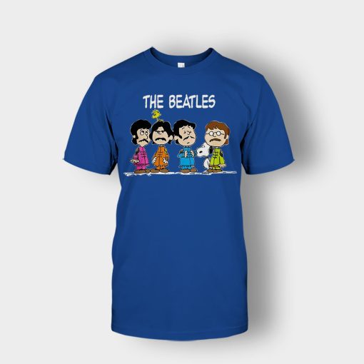 The-Beatles-And-Snoopy-Unisex-T-Shirt-Royal