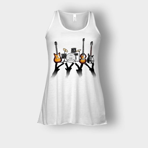 The-Beatles-And-Their-Instruments-Bella-Womens-Flowy-Tank-White