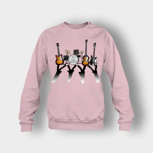 The-Beatles-And-Their-Instruments-Crewneck-Sweatshirt-Light-Pink