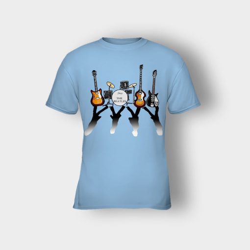 The-Beatles-And-Their-Instruments-Kids-T-Shirt-Light-Blue