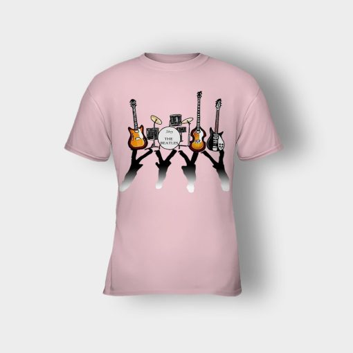 The-Beatles-And-Their-Instruments-Kids-T-Shirt-Light-Pink