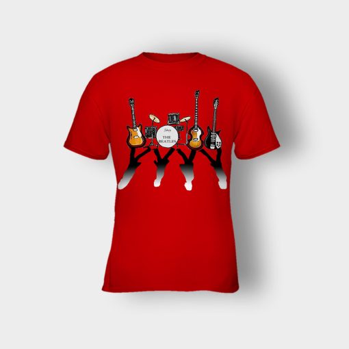 The-Beatles-And-Their-Instruments-Kids-T-Shirt-Red