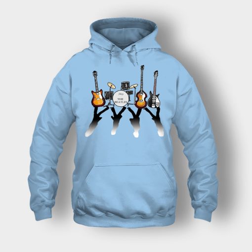The-Beatles-And-Their-Instruments-Unisex-Hoodie-Light-Blue