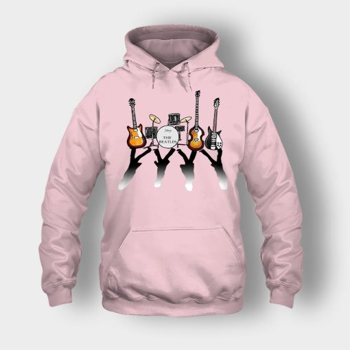 The-Beatles-And-Their-Instruments-Unisex-Hoodie-Light-Pink