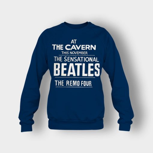 The-Beatles-At-the-Cavern-This-November-The-Sensational-Beatles-The-Remo-Four-Crewneck-Sweatshirt-Navy